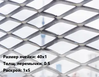 Сетка ЦПВС 40х1 0.5 Раскрой: 1х5